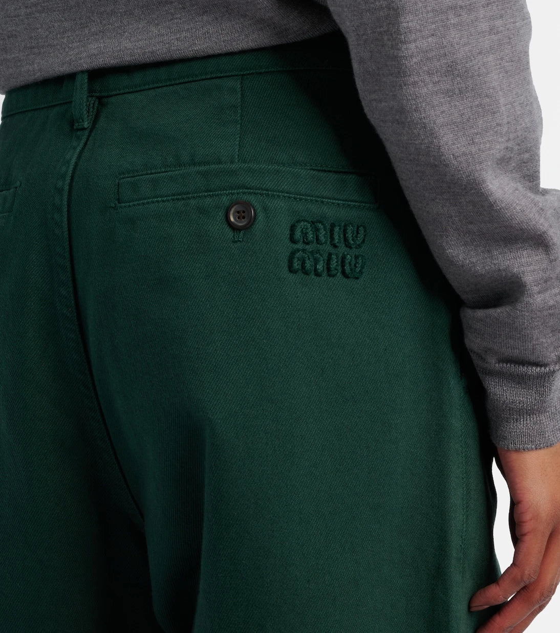 Miu Miu - Cotton gabardine straight pants