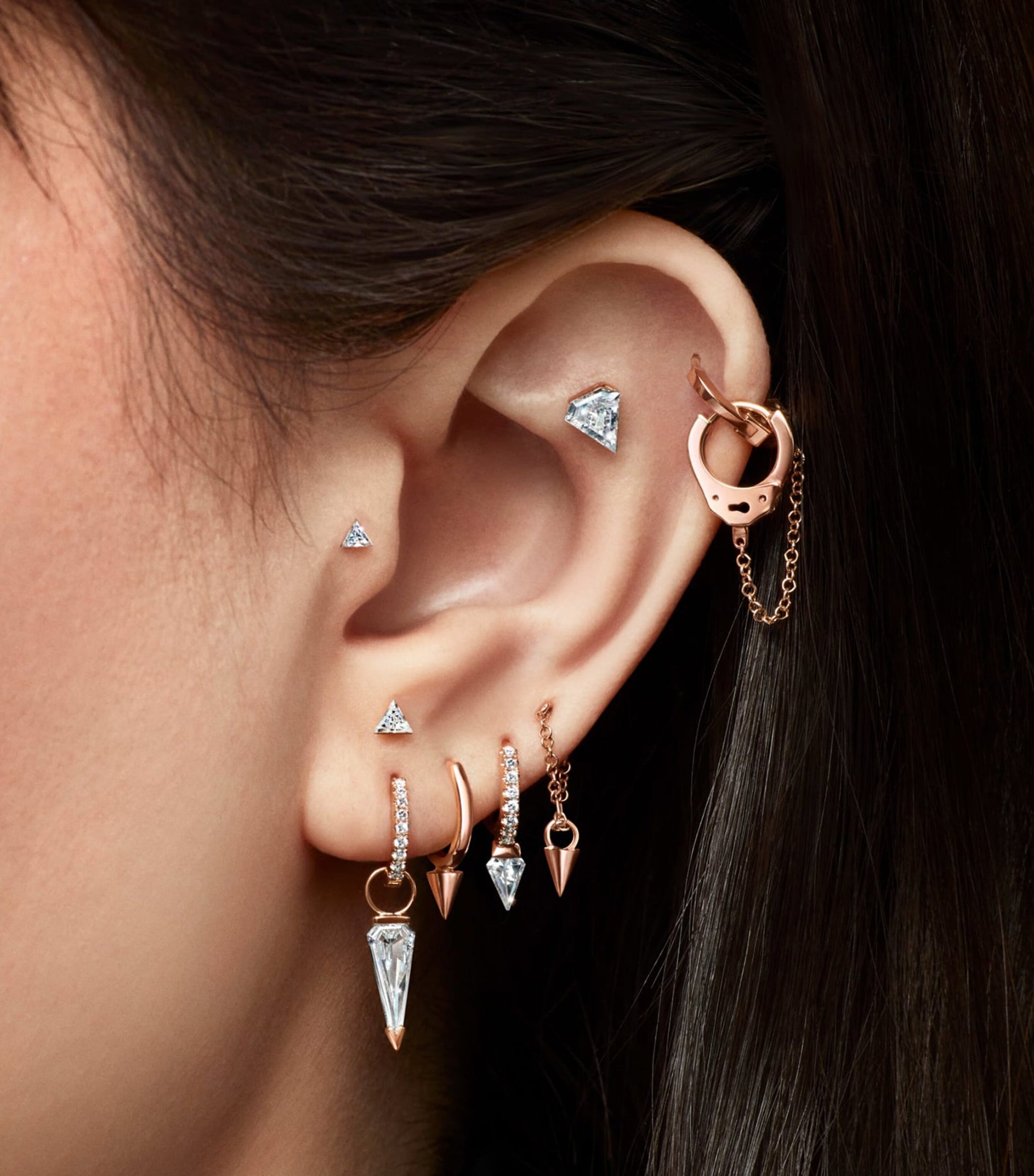 White Gold Silhouette Diamond Charm (8mm)