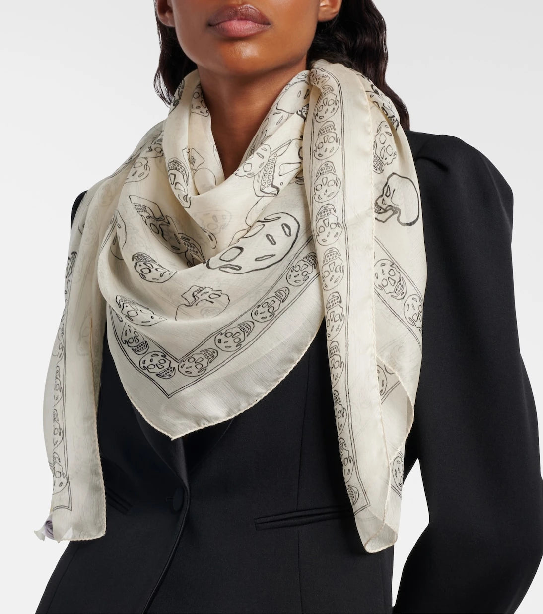 McQueen - Skull silk scarf