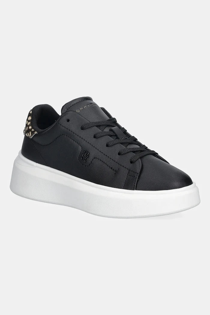 Кожени маратонки Tommy Hilfiger ANIMAL PRINT PLATFORM SNEAKER