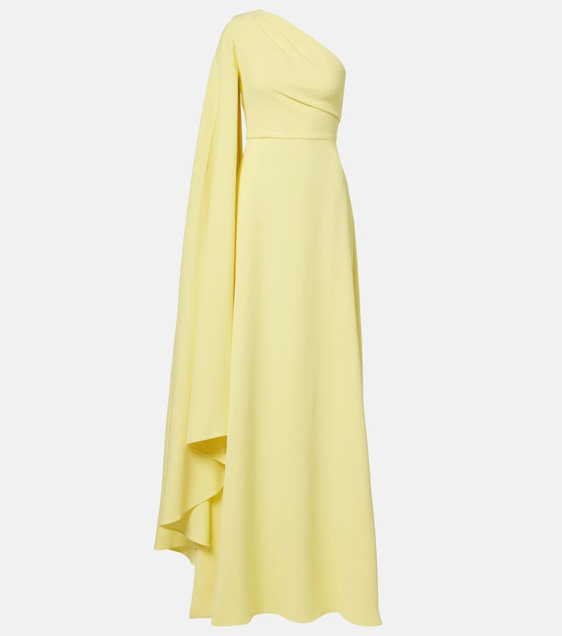 Solace London - Yazmin asymmetric caped gown
