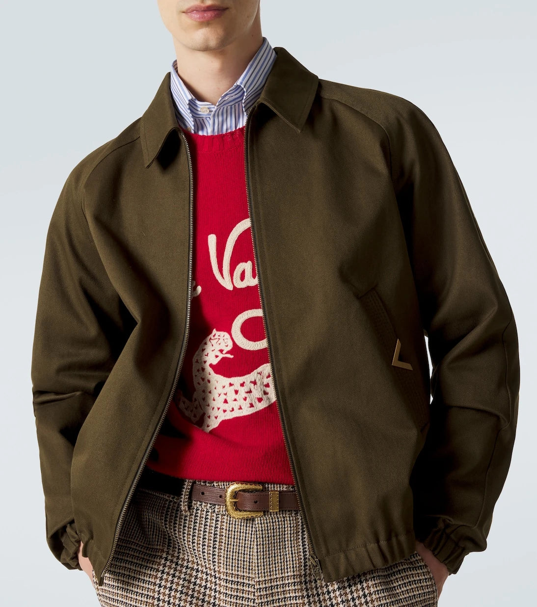 Valentino - VGold cotton gabardine blouson jacket