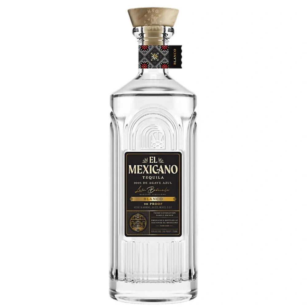 El Mexicano Blanco 90 Tequila 100% De Agave Azul (750 ml)