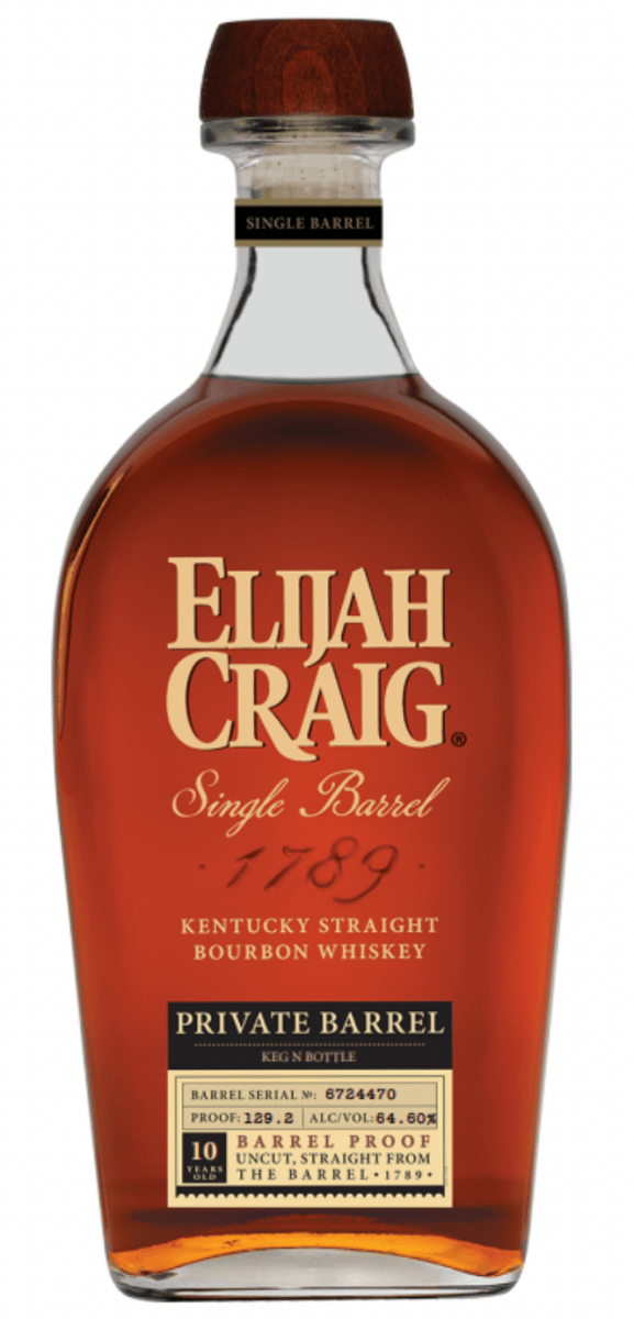 Elijah Craig X Keg N Bottle 10 Year Single Barrel Bourbon Whiskey (750mL)