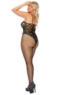 Plus Size Crochet Halter Bodystocking