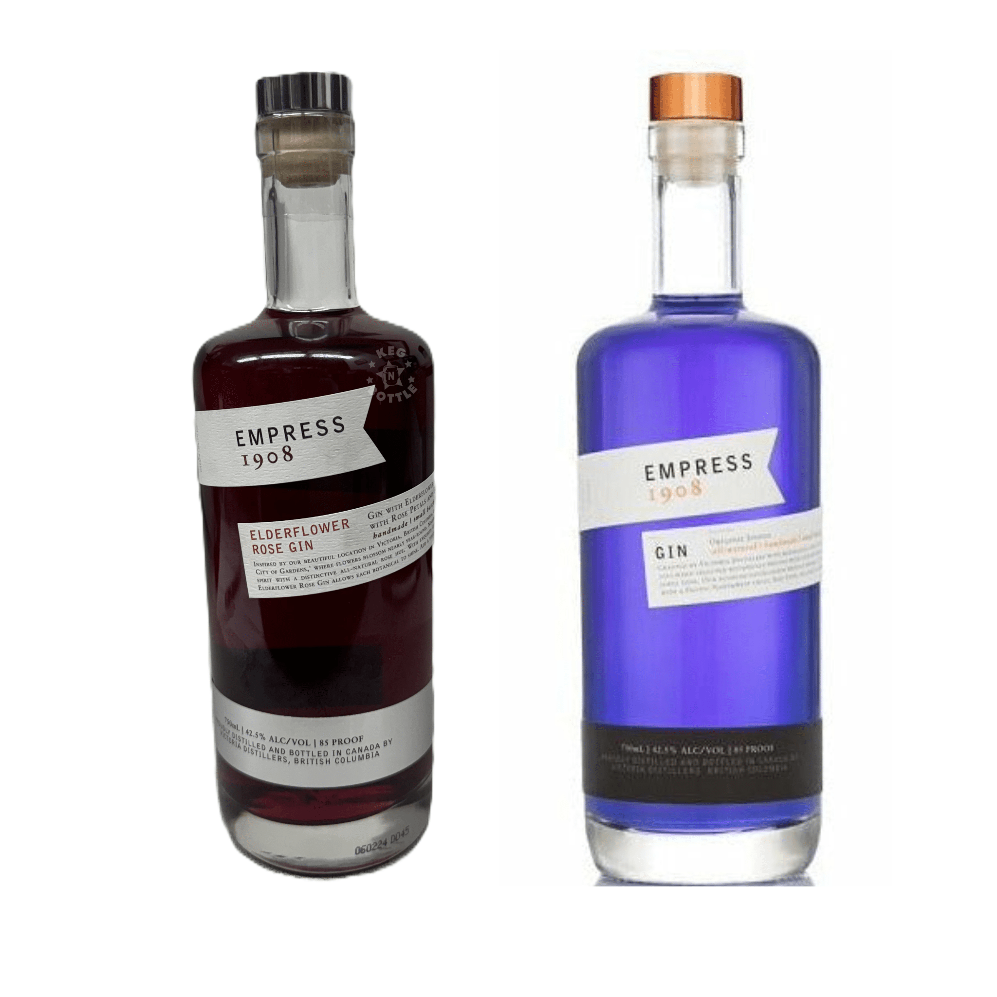Empress 1908 Indigo Gin & Elderflower Rose Gin Combo Pack (2x750mL)
