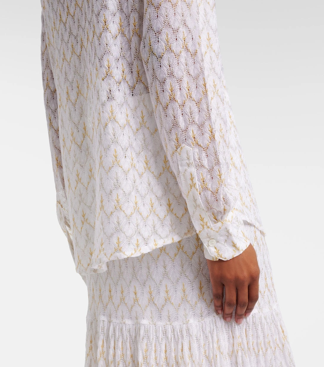 Missoni - Open-knit lamé shirt