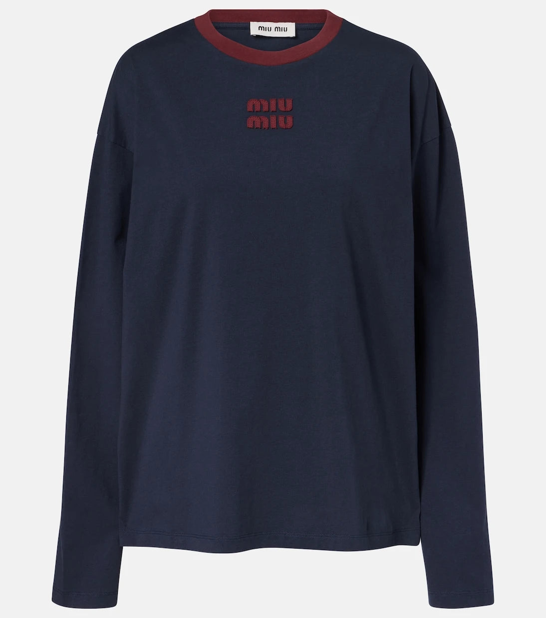 Miu Miu - Logo cotton jersey T-shirt