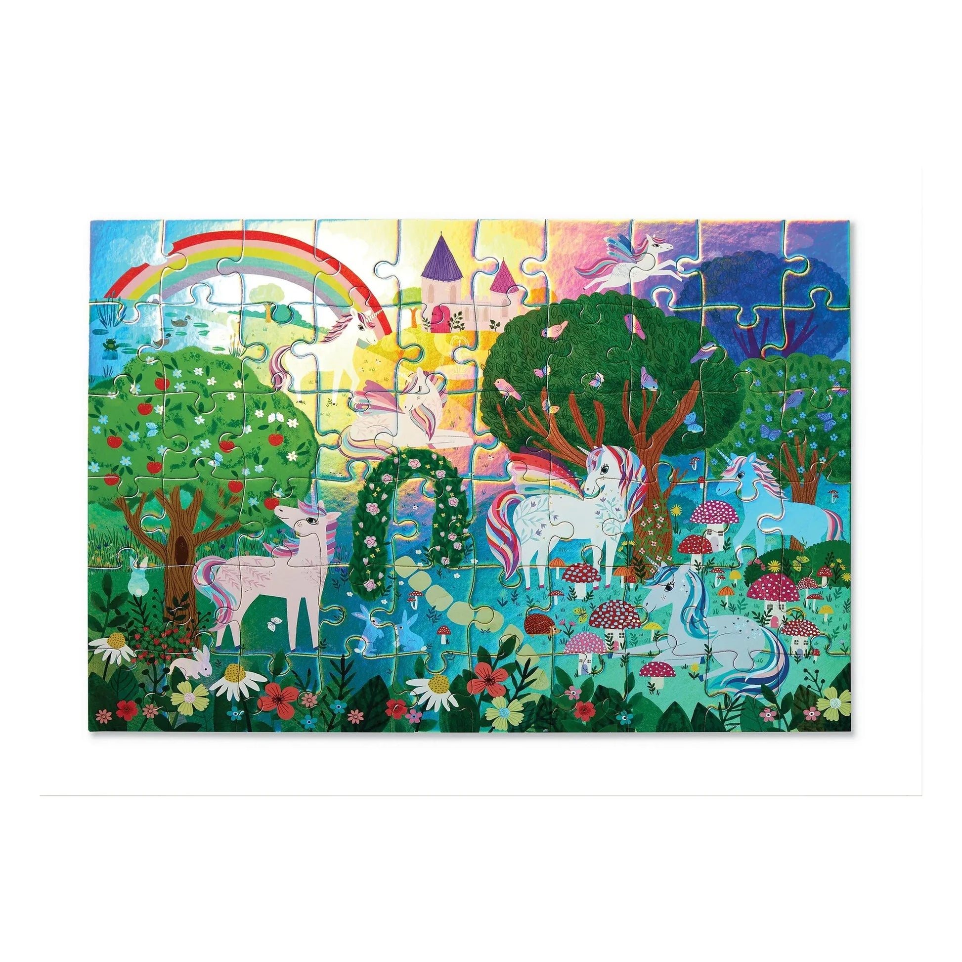 Crocodile Creek - Unicorns holographic puzzle - 24 pieces