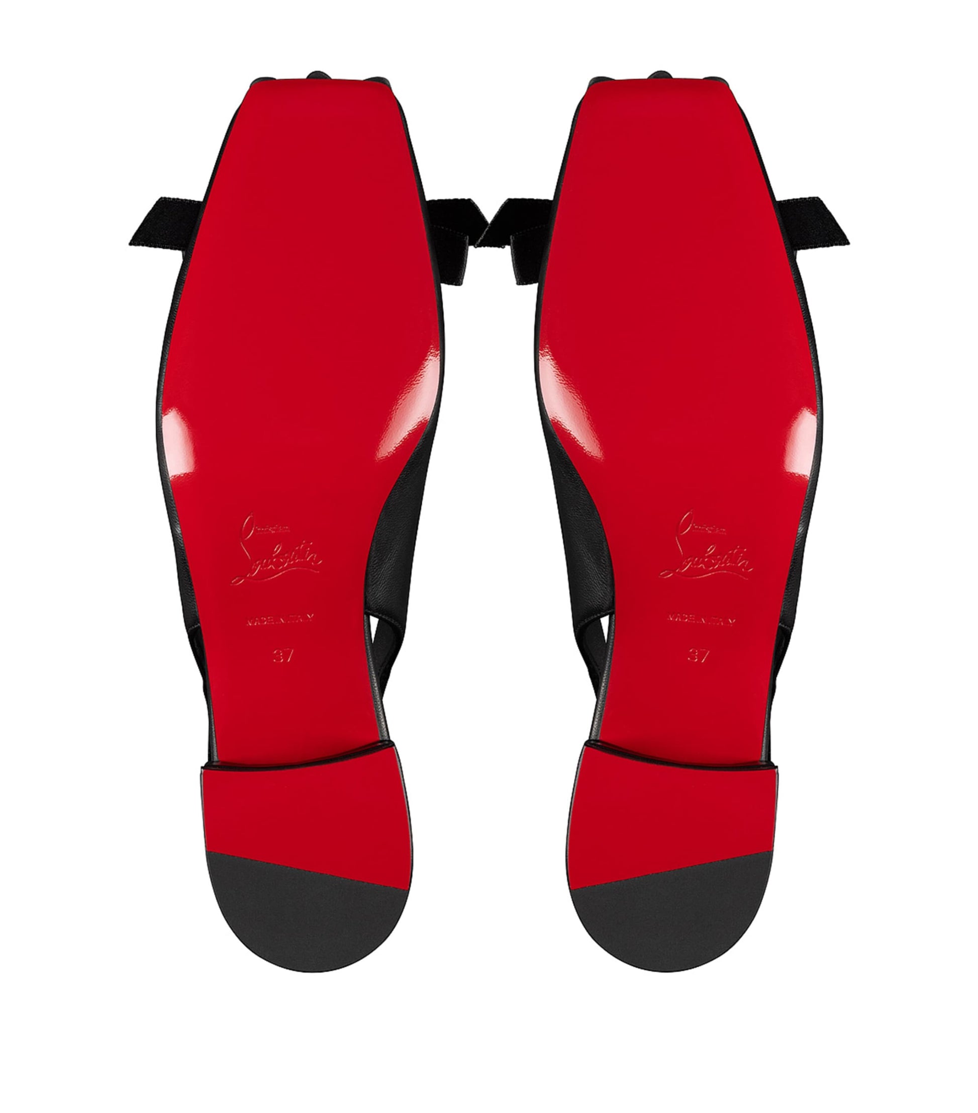 Christian Louboutin Black Mamaflirt Leather Slingbacks 30