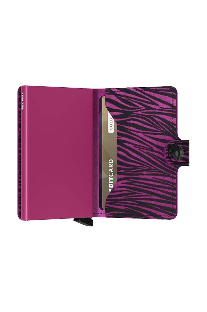 Кожен портфейл Secrid Miniwallet Zebra Fuchsia