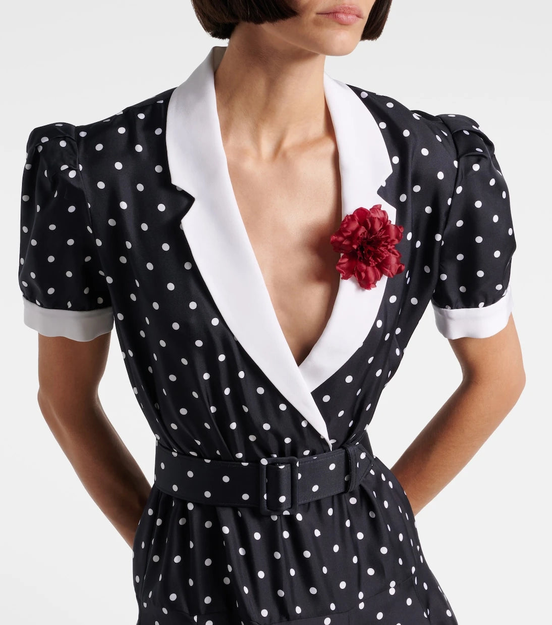 Rodarte - Polka Dot silk twill minidress
