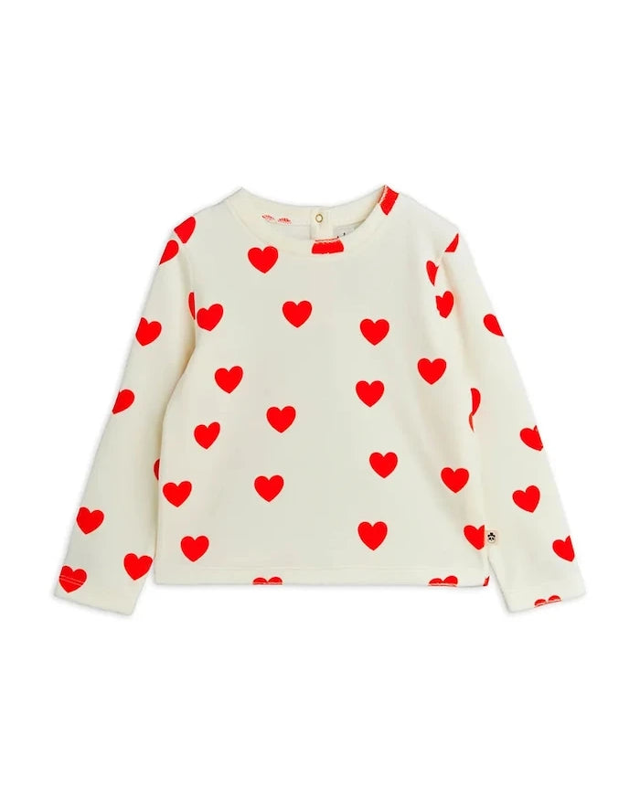 Детска блуза с дълги ръкави Mini Rodini Hearts