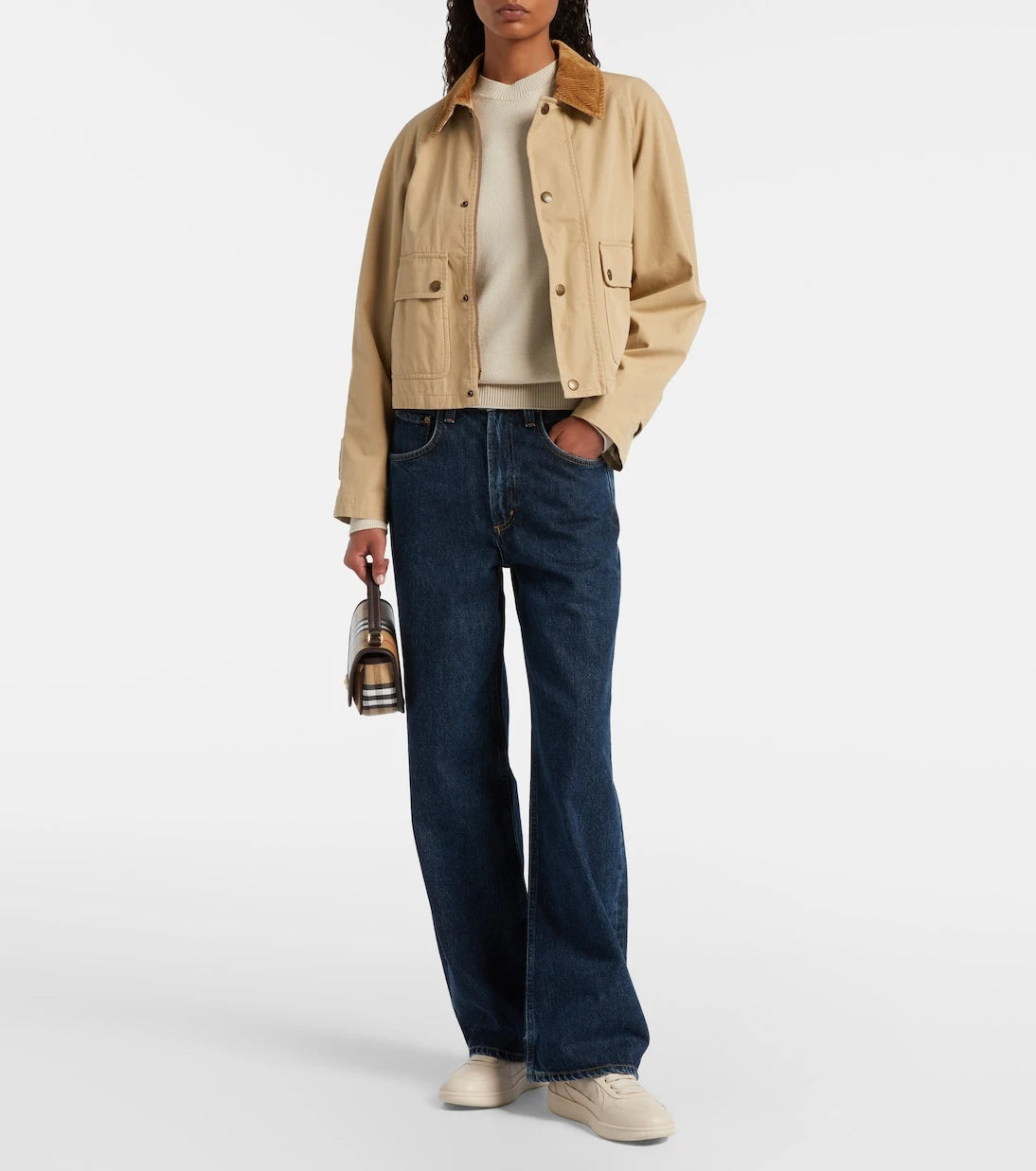 Burberry - حذاء سنيكرز Burberry Check بتصميم Terrace