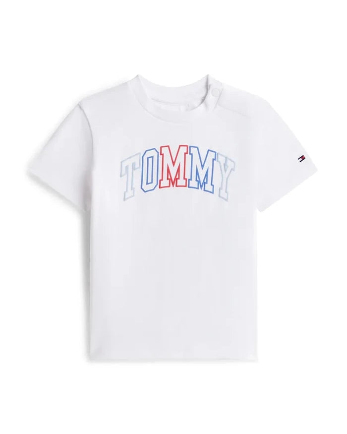Tommy Hilfiger pamuk ve elastan çocuk tişörtü