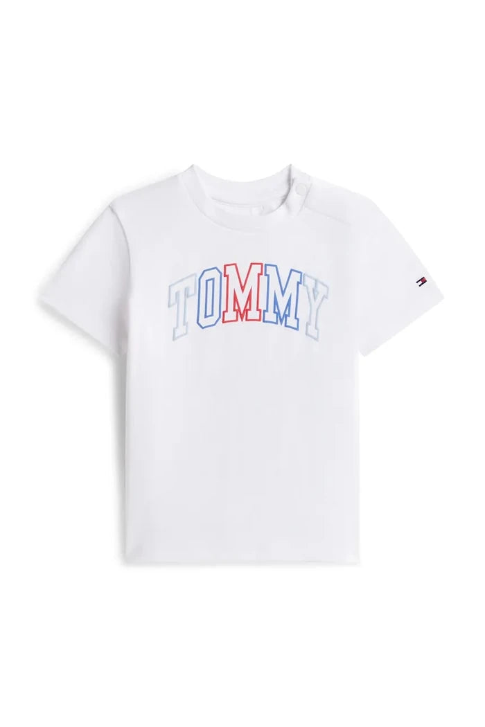 Tommy Hilfiger pamuk ve elastan çocuk tişörtü