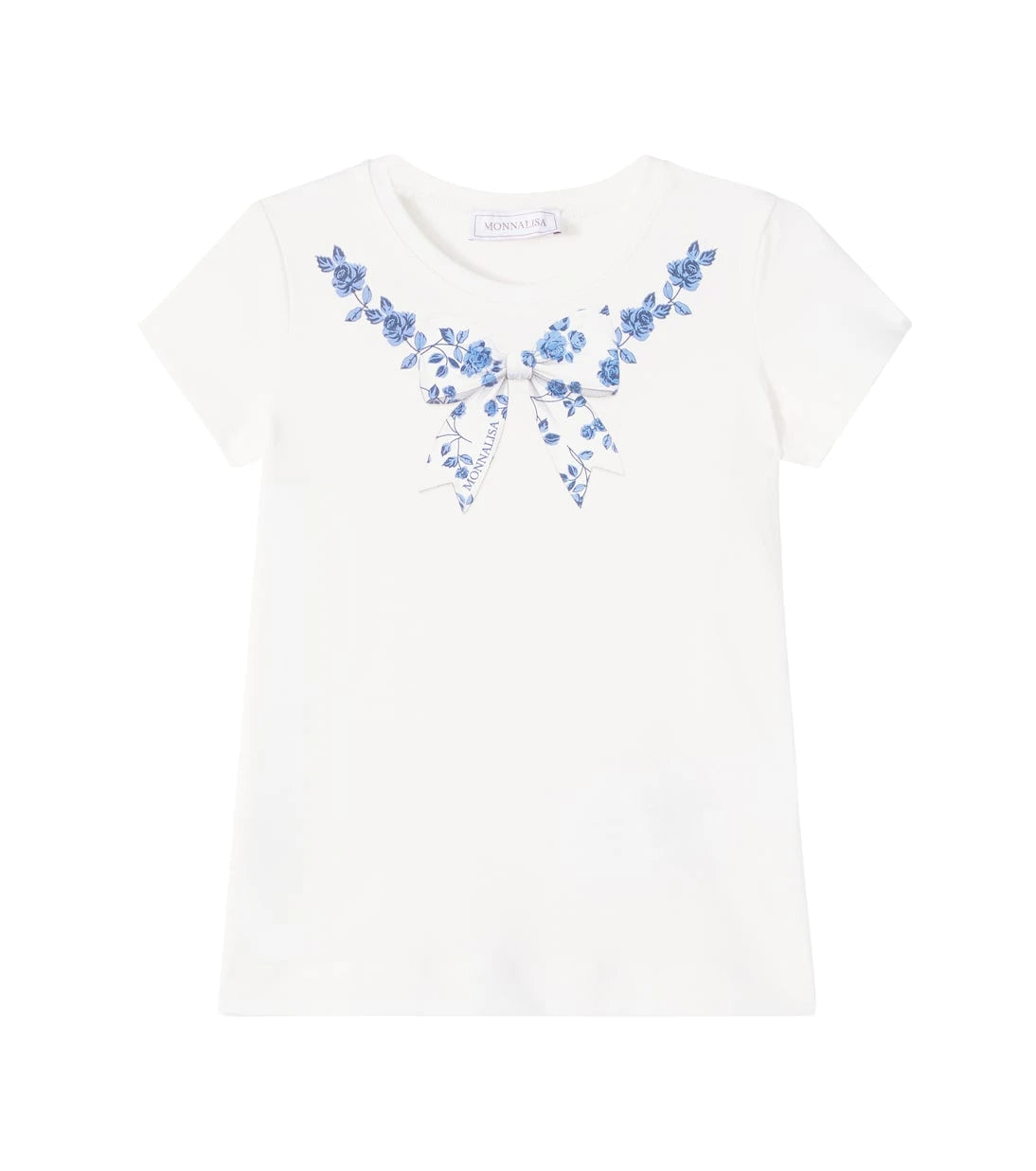 Monnalisa - Floral cotton-blend T-shirt