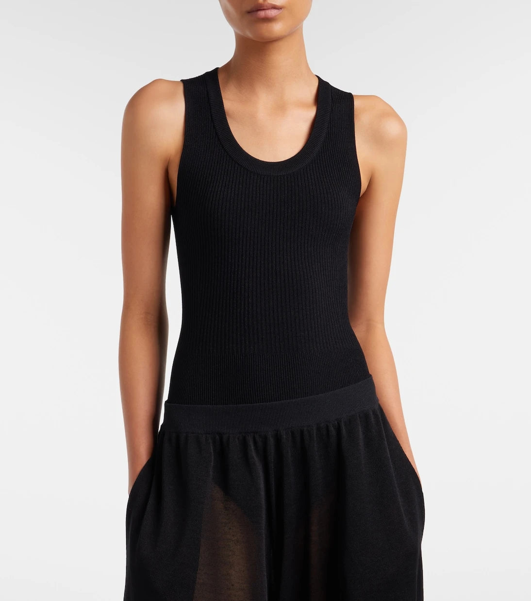 Alaïa - Ribbed-knit bodysuit