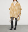 Burberry Beige Wool Reversible Check Cape