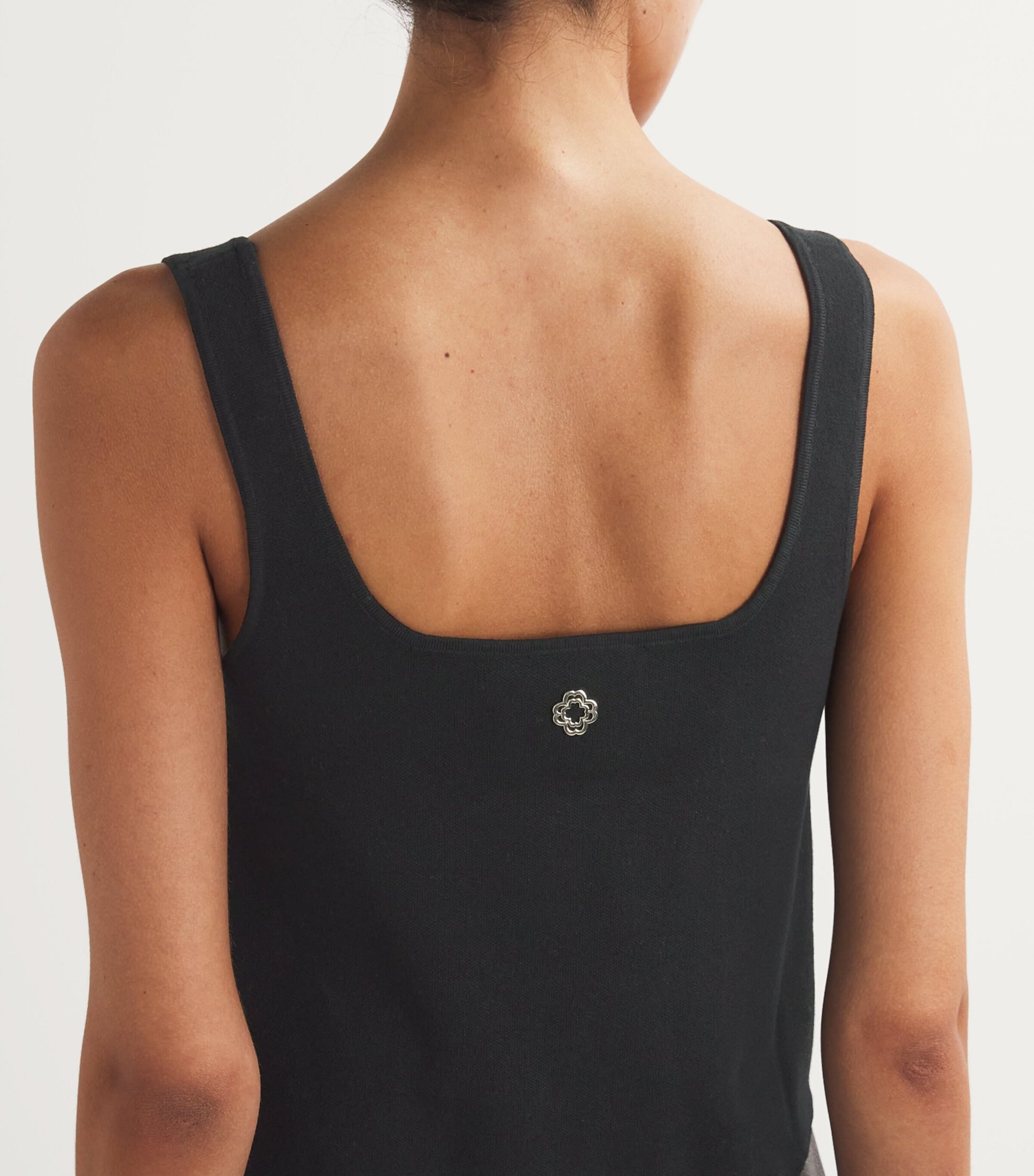 Black Knitted Tank Top