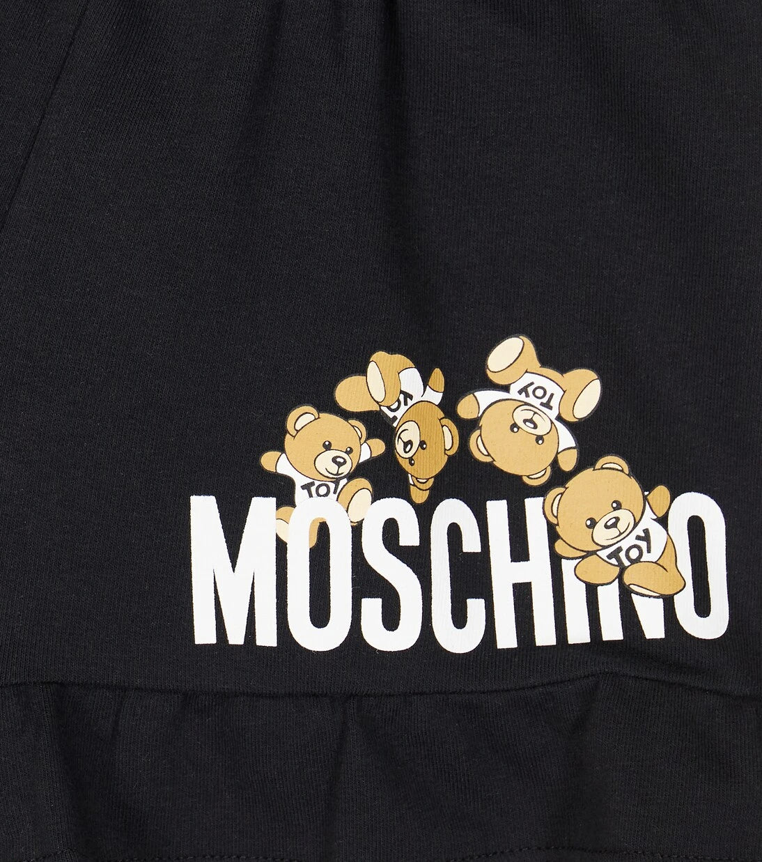 Moschino Kids - شورت برمودا تيدي بير من نسيج جيرسيه مخلوط بالقطن