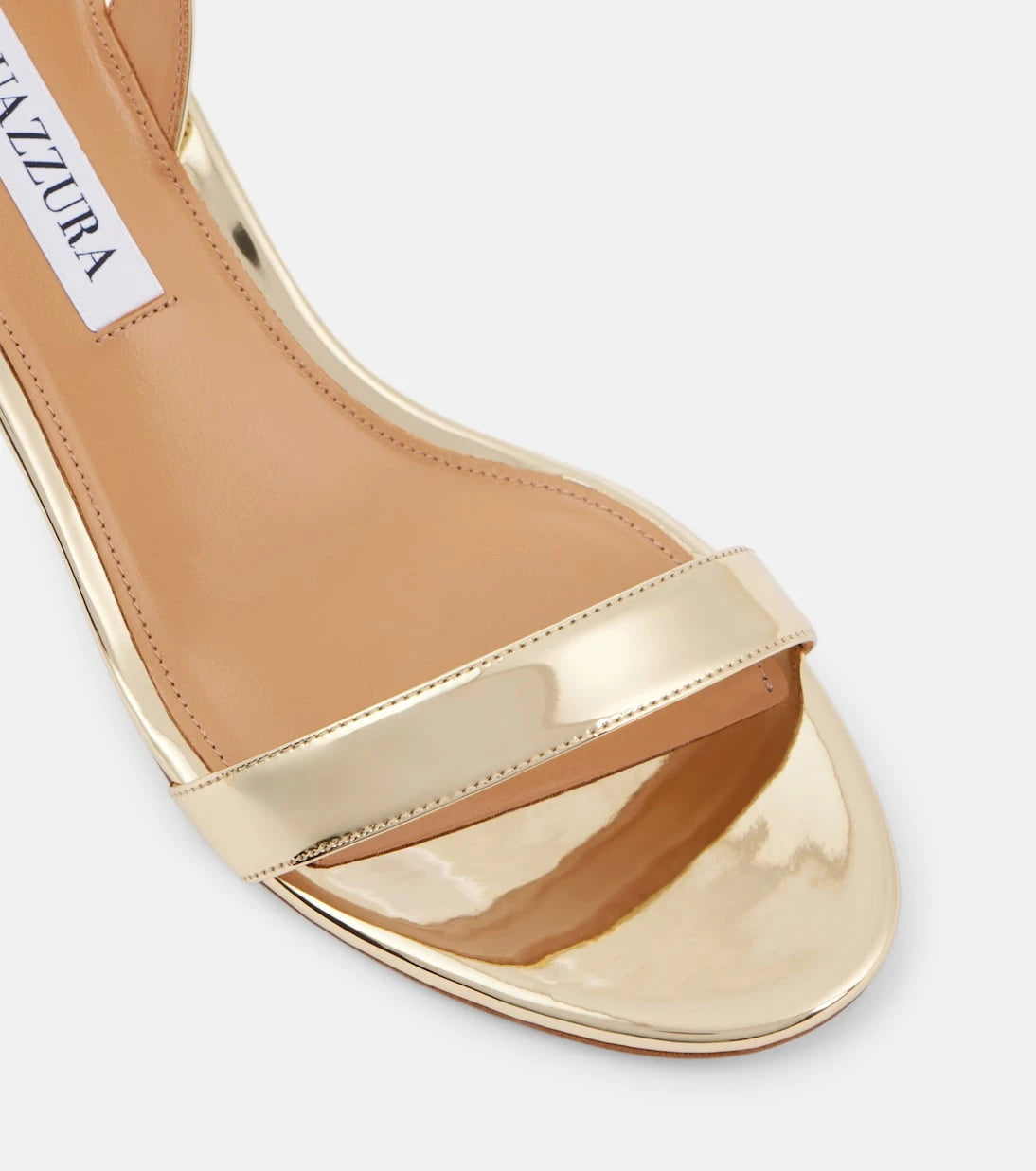 Aquazzura - So Nude 50 mirrored leather sandals