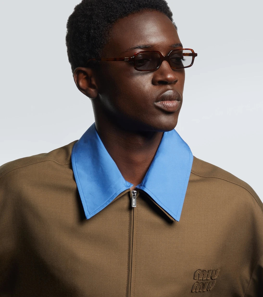 Miu Miu - Logo rectangular sunglasses