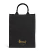 Black Medium Cotton Logo Tote Bag