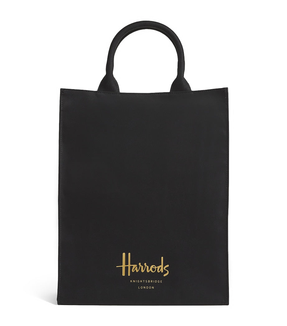 Black Medium Cotton Logo Tote Bag