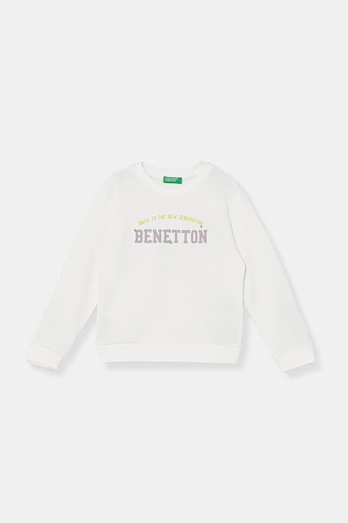 United Colors of Benetton çocuk pamuklu sweatshirt