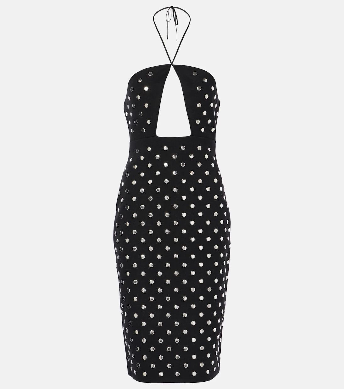 Stella McCartney - Studded cutout halterneck midi dress