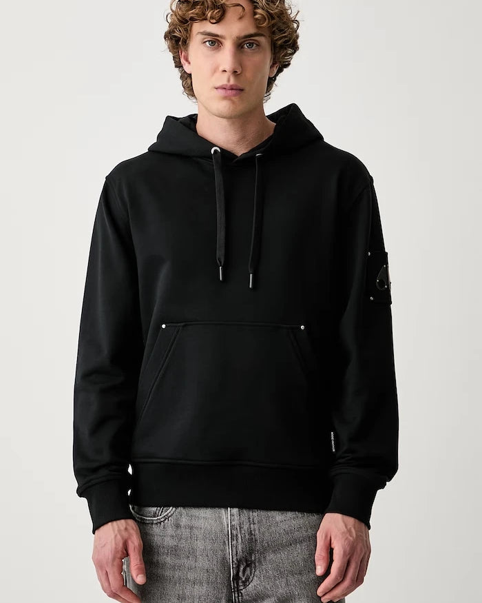 MOOSE KNUCKLES erkek pamuklu kapüşonlu sweatshirt
