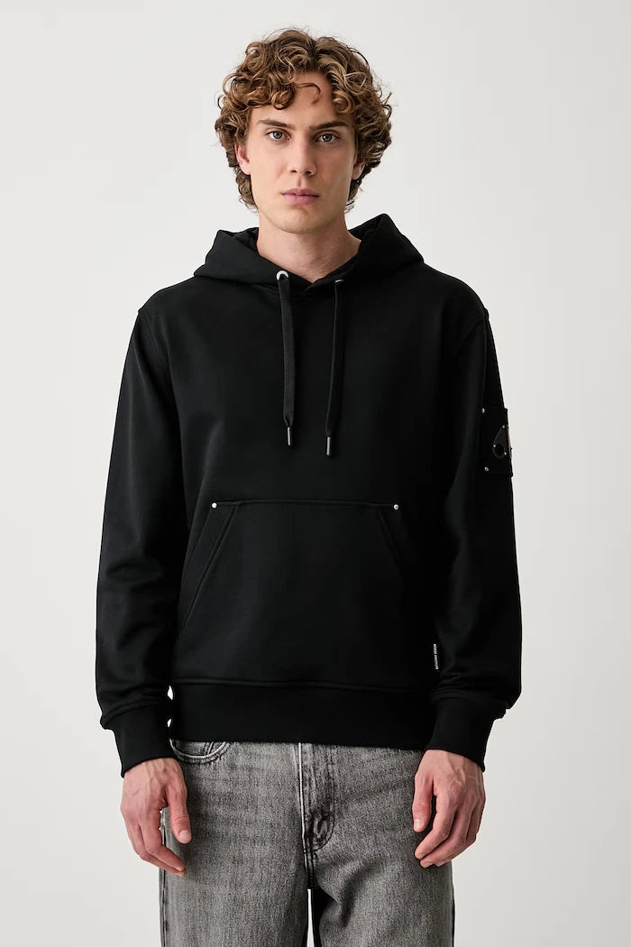 MOOSE KNUCKLES erkek pamuklu kapüşonlu sweatshirt
