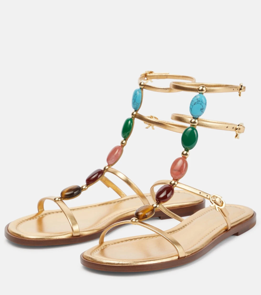 Gianvito Rossi - Shanti embellished leather sandals