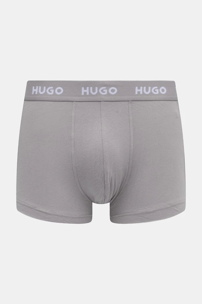 HUGO Erkek Pamuk Elastan Boxer TRUNK TRIPLET PACK 3'lü