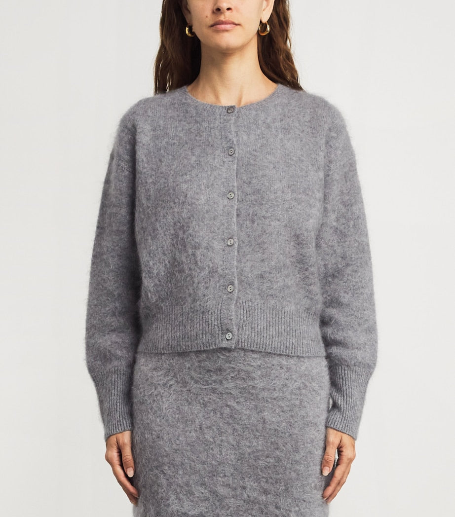 Almada Label Grey Brushed Cashmere Coco Cardigan