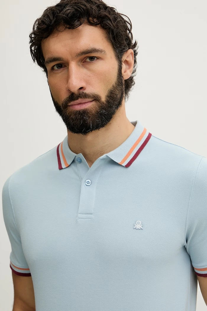 United Colors of Benetton erkek pamuk elastan yakalı tişört