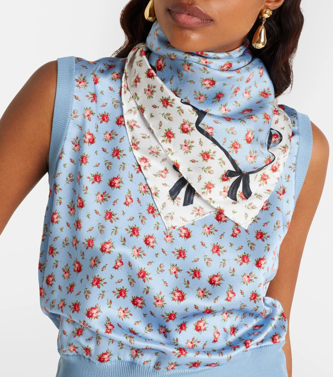 Dolce&Gabbana - Floral silk twill scarf