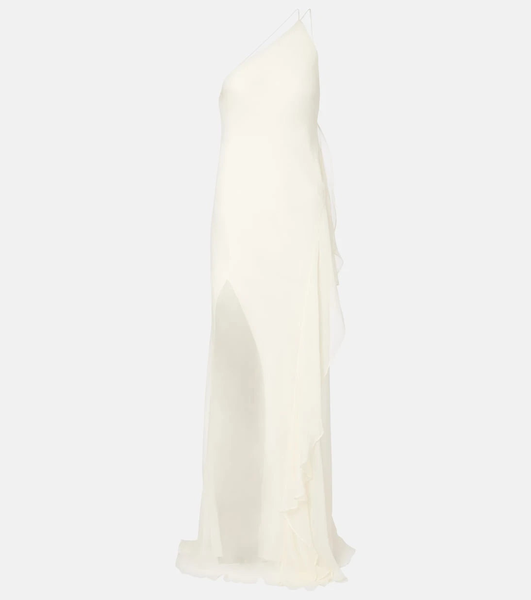 The Sei - One-shoulder ruffled silk gown