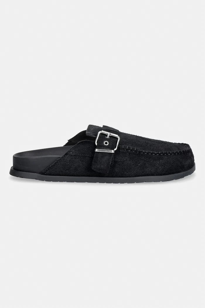 Tommy Jeans чехли мъжки от велур BIND MULE WASHED SUEDE