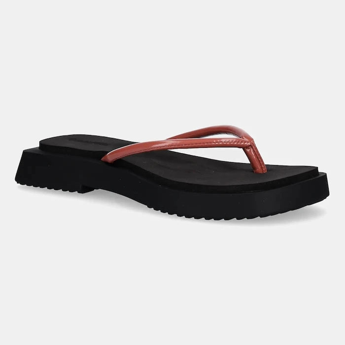 Джапанки Calvin Klein Jeans SQ LOW WEDGE SANDAL STITCH