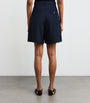 Weekend Max Mara Blue Cotton Gabardine Bermuda Shorts