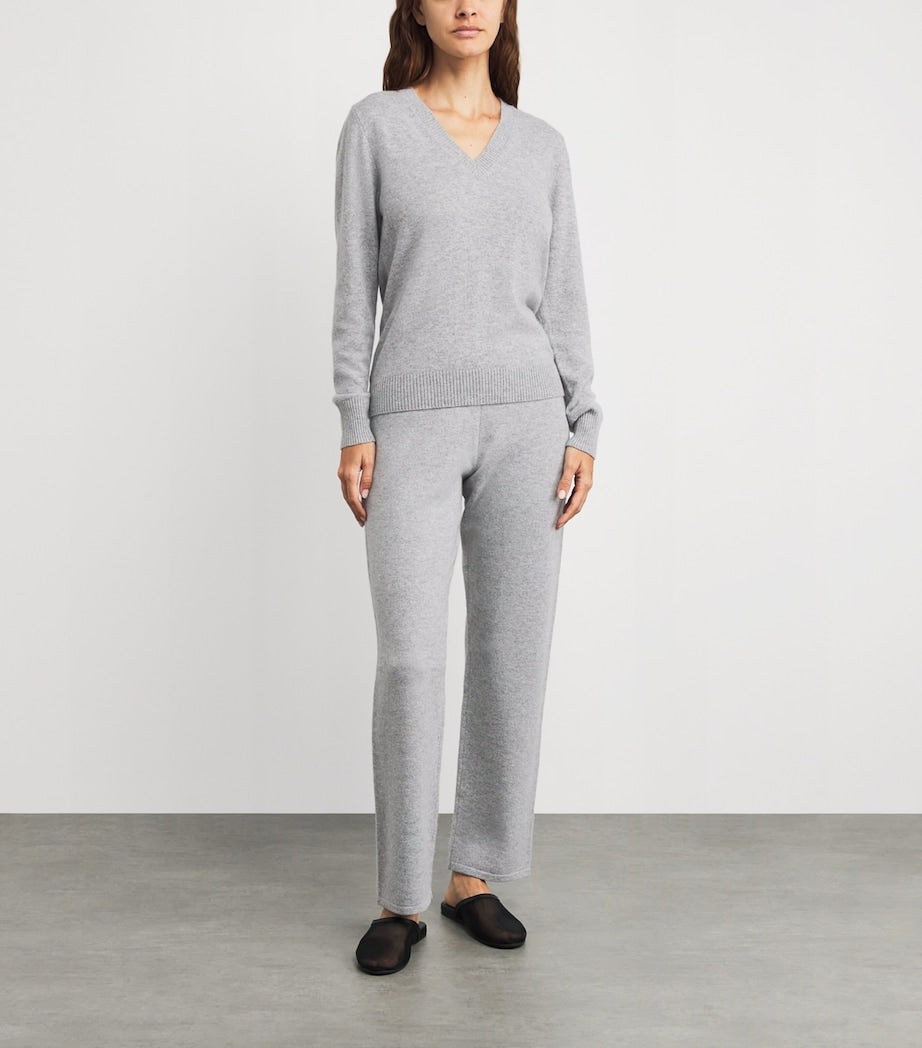 Falke Grey Cashmere Straight Trousers