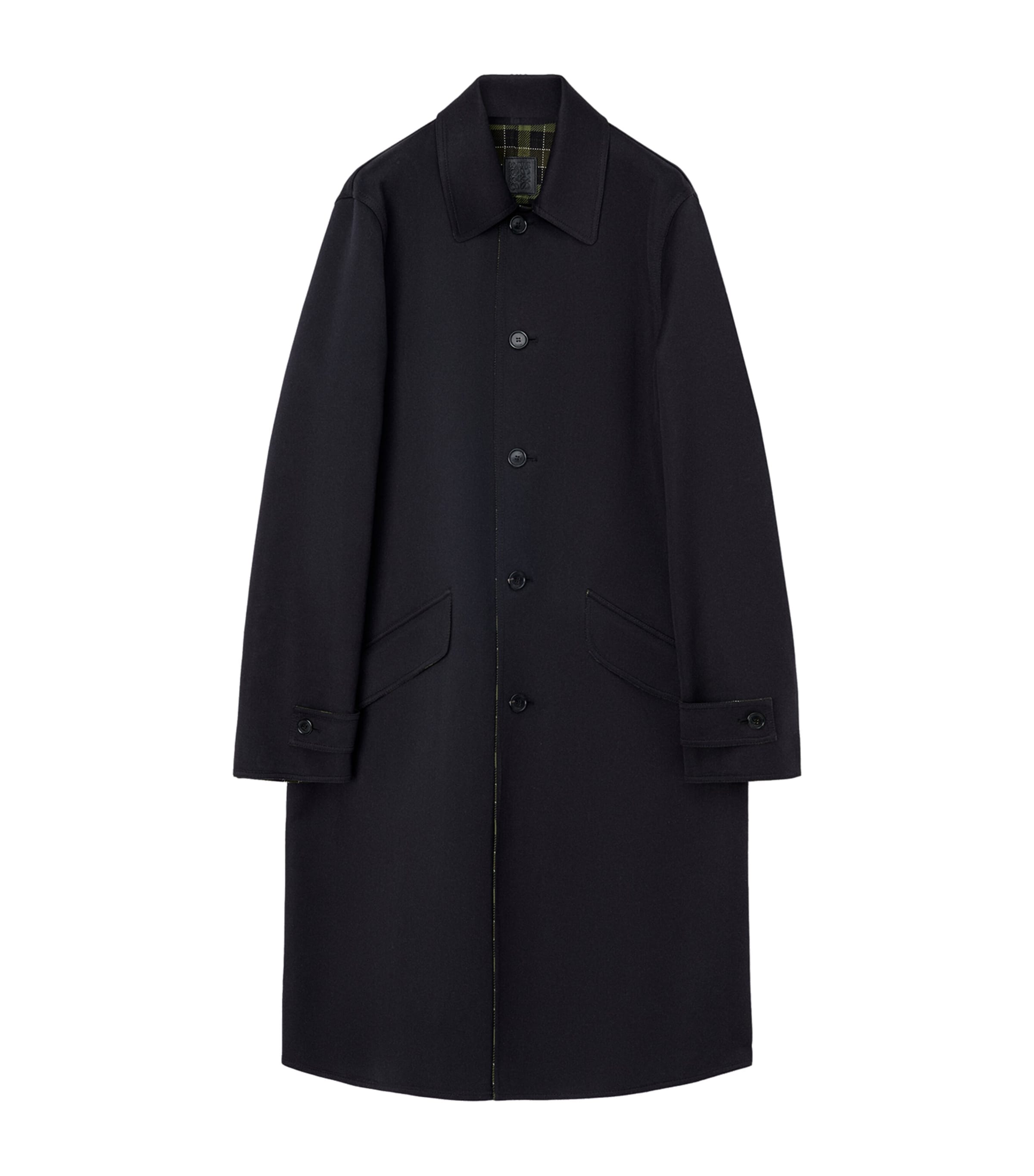 LOEWE Black Wool-Blend Reversible Overcoat