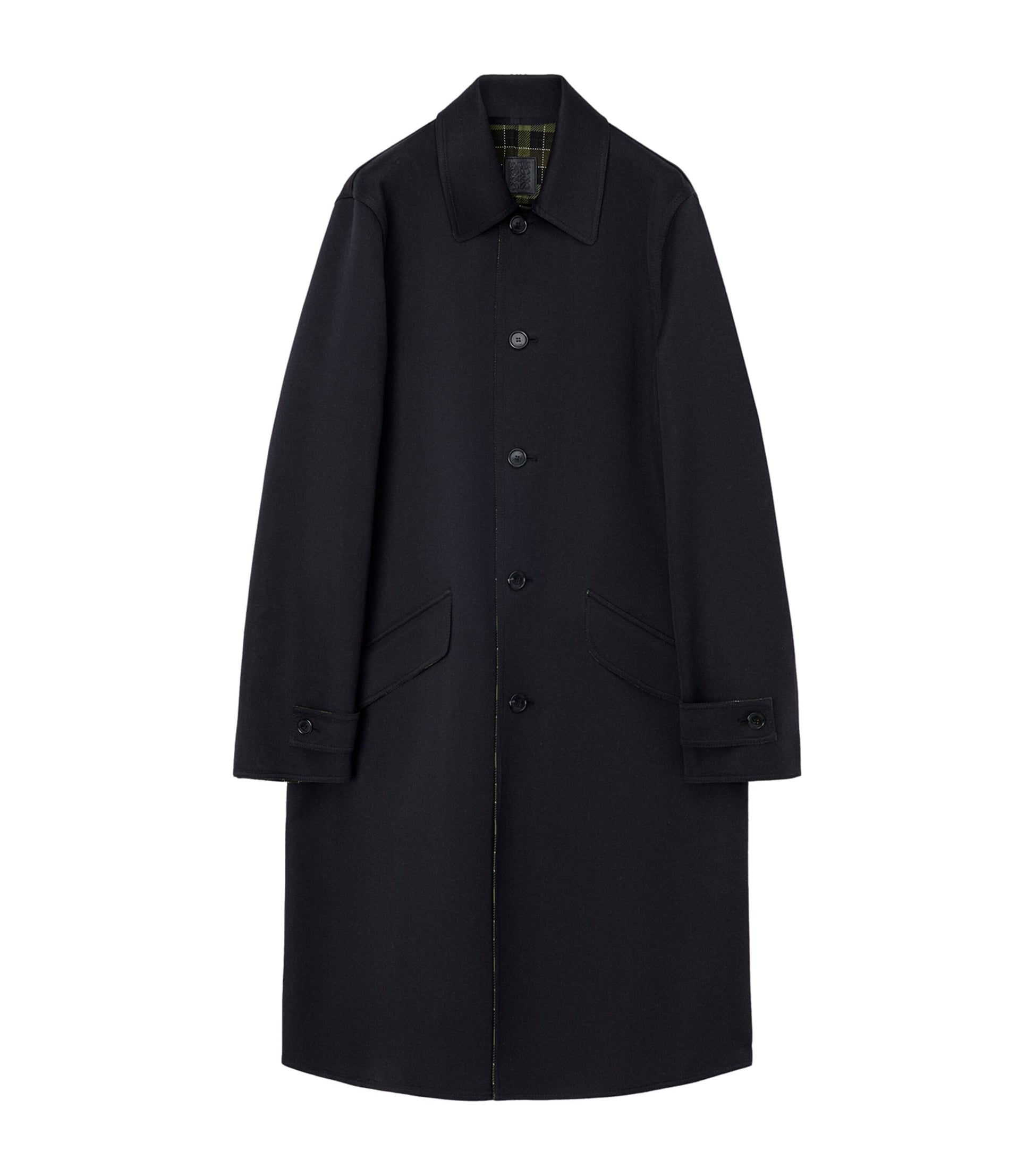 LOEWE Black Wool-Blend Reversible Overcoat