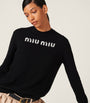 Black Cashmere Logo Sweater