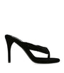 Alaïa Black Velvet Thong Sandals 90