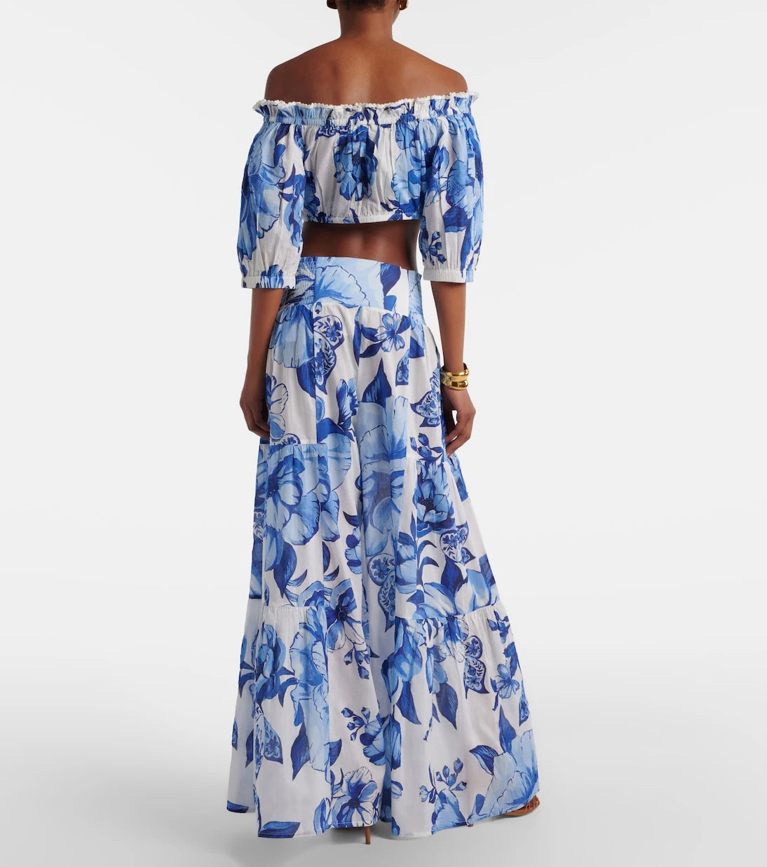 Farm Rio - Floral cotton wide-leg pants