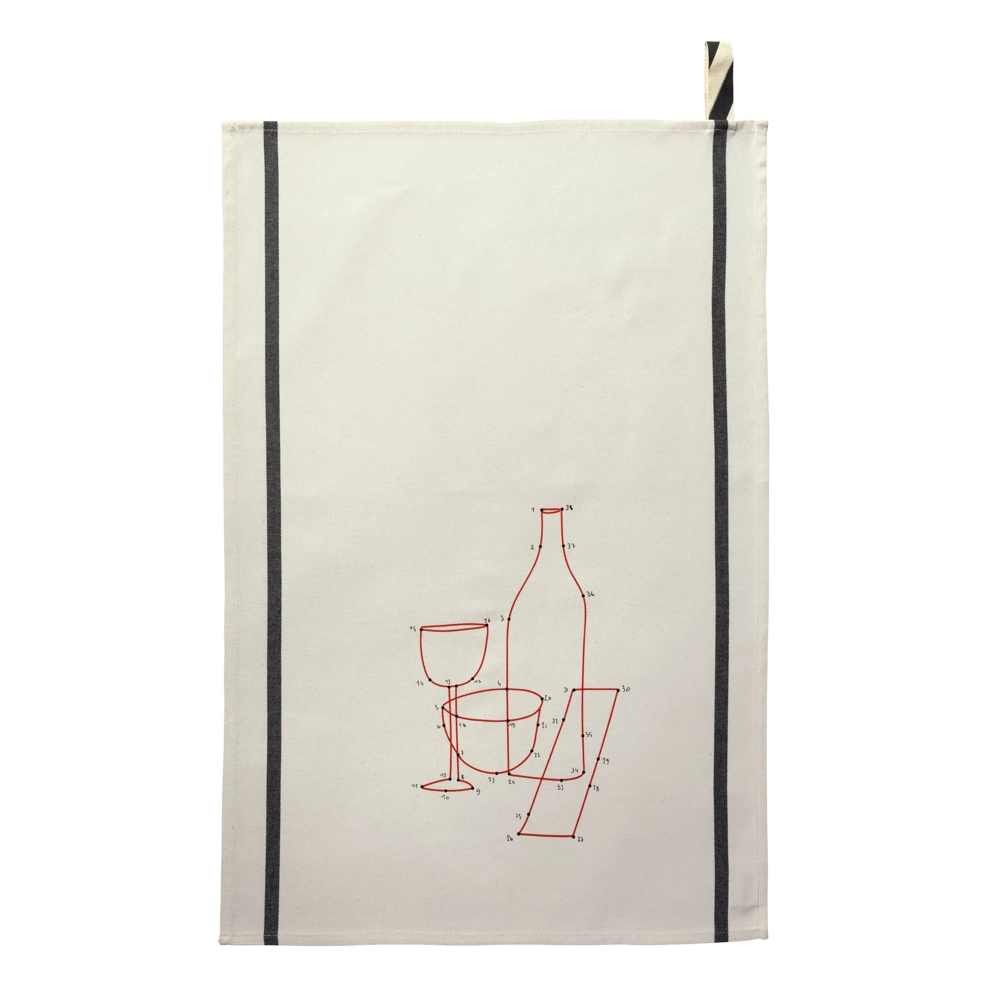 La cerise sur le gâteau - Phil Drink tea towel | Cream