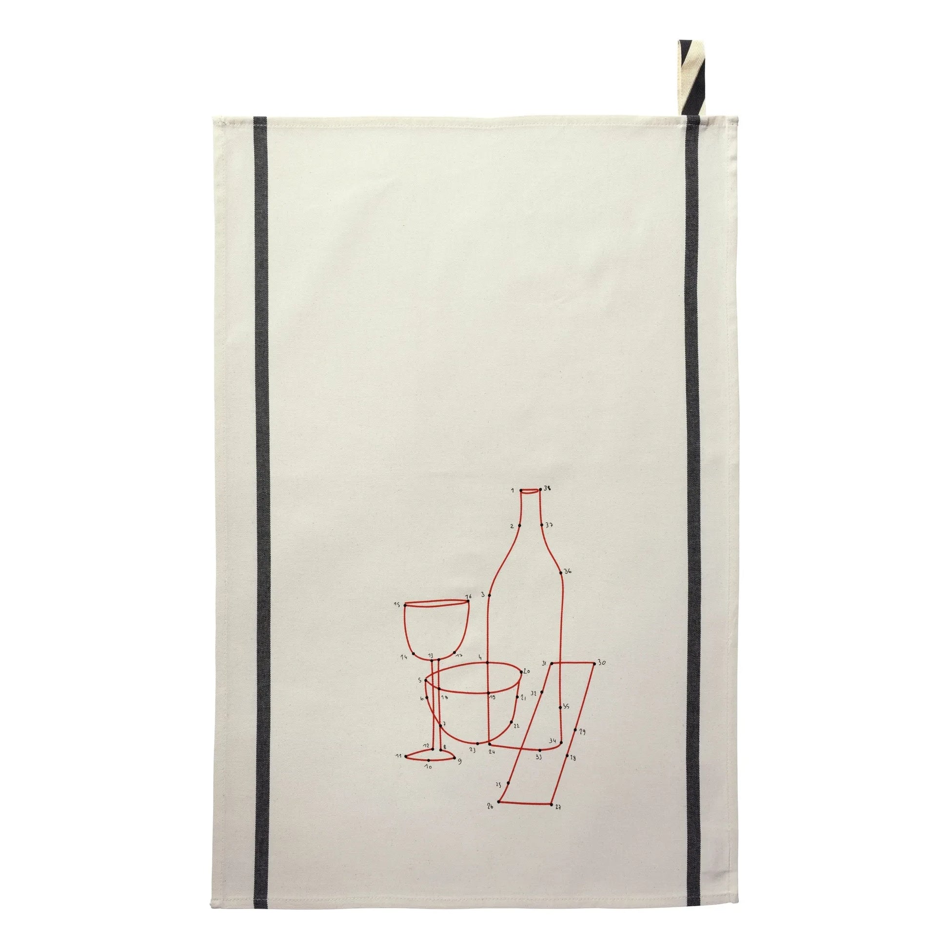 La cerise sur le gâteau - Phil Drink tea towel | Cream